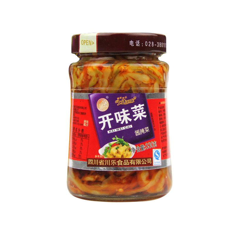 川樂(lè)瓶裝開(kāi)味菜330g