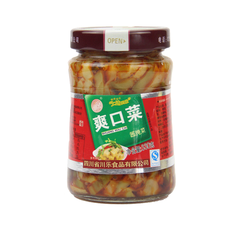 川樂(lè)瓶裝爽口菜330g